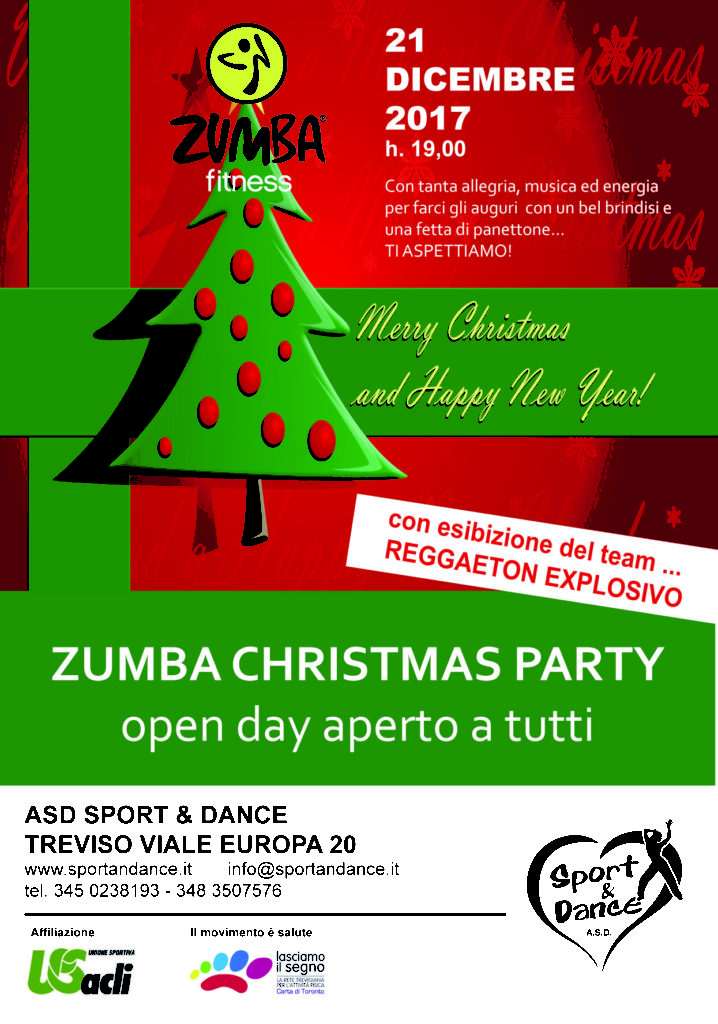 ZUMBA CHRISTMAS PARTY 21 DICEMBRE TREVISO