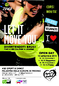 OPEN DAY ZUMBA REGGAETON PILATES 13 SETTEMBRE TREVISO