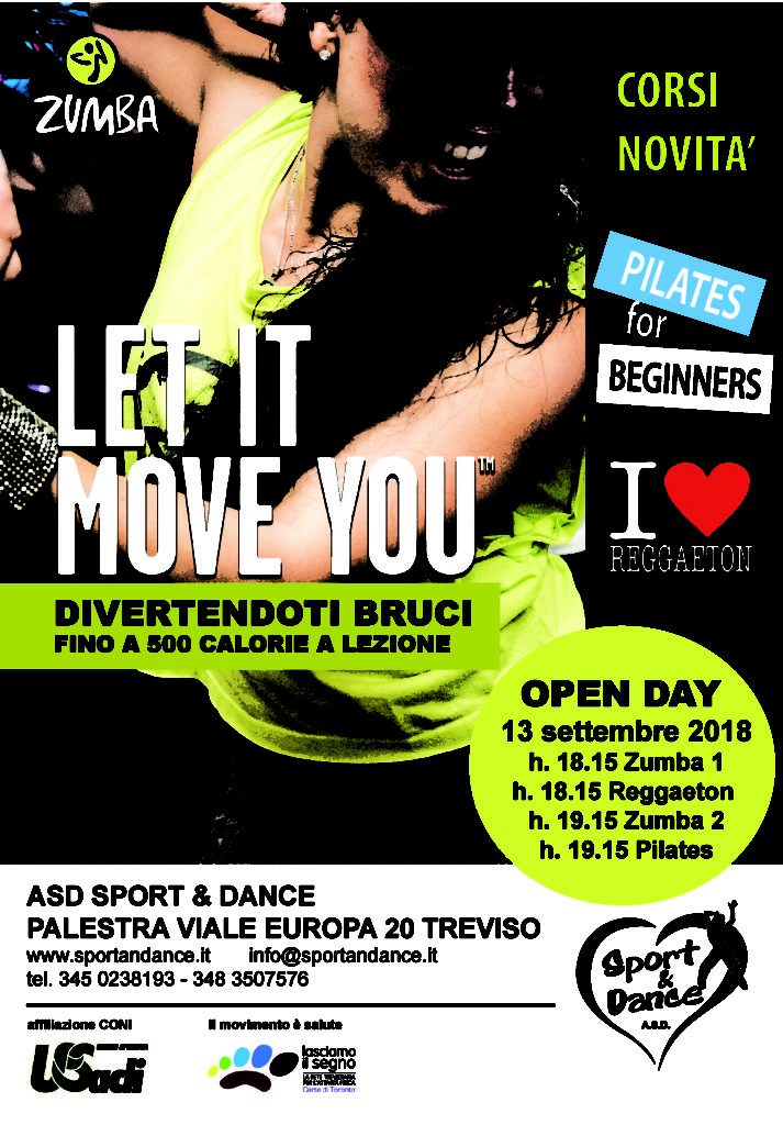 OPEN DAY ZUMBA REGGAETON PILATES 13 SETTEMBRE TREVISO